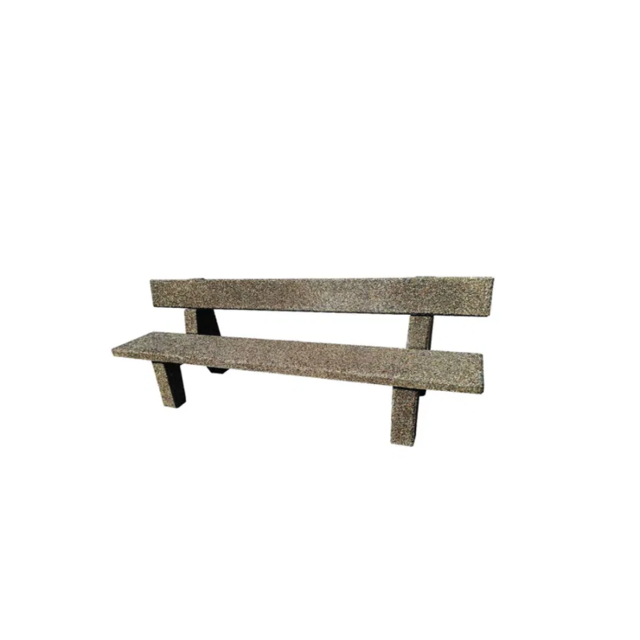 Bancă din beton cu aspect de piatră de râu 2m