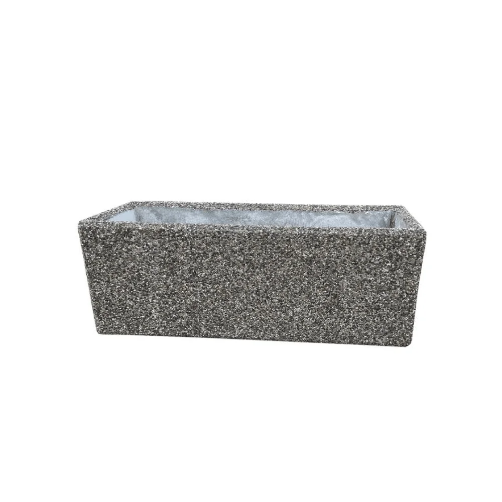 Jardiniera din beton cu aspect de piatra naturala 150x50x60 cm