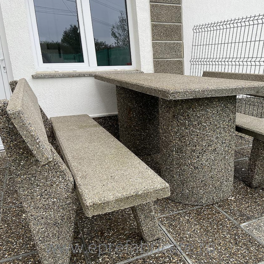 Masă din beton cu aspect de piatră naturală model 3