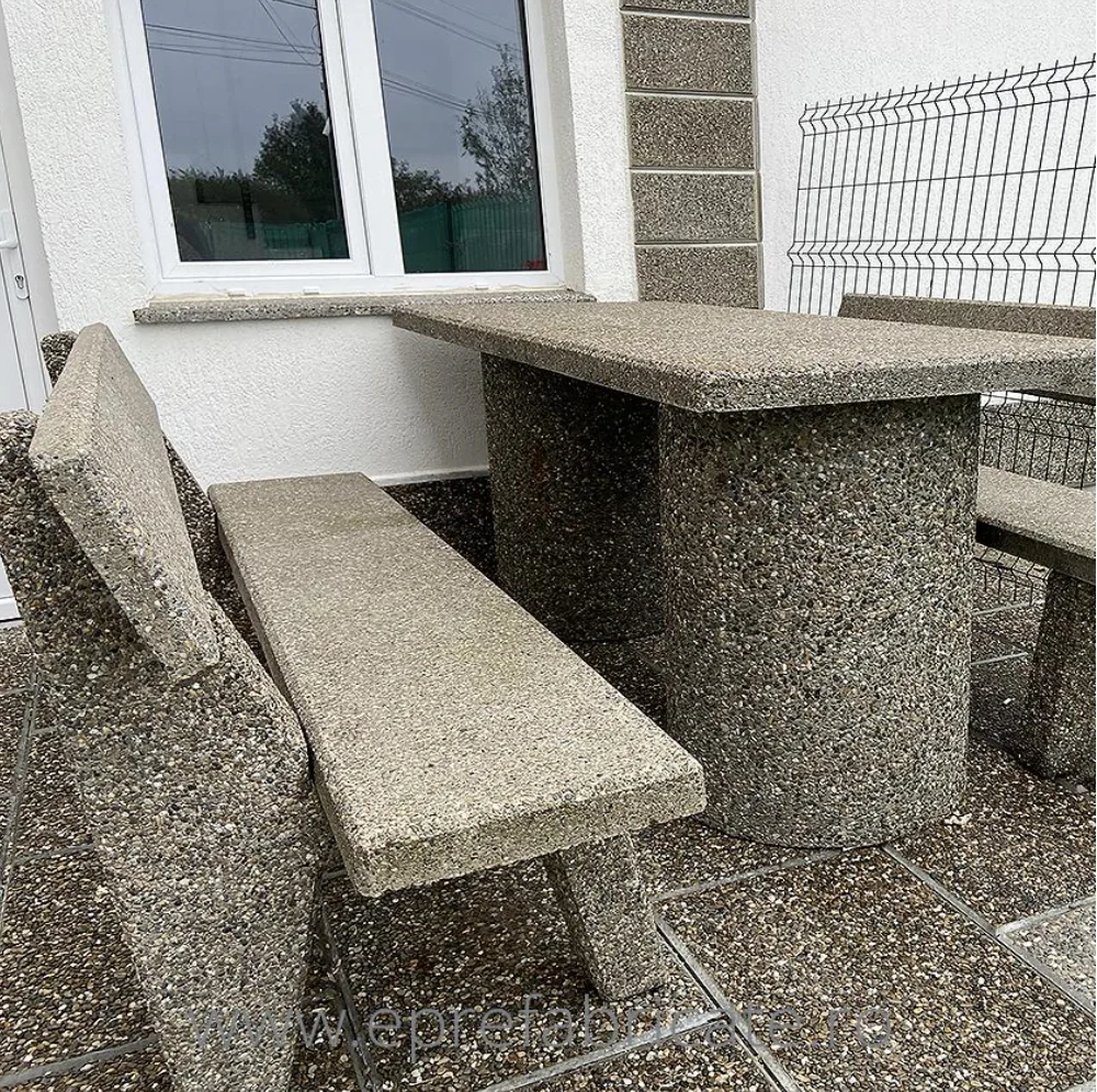Masă din beton cu aspect de piatră naturală model 3