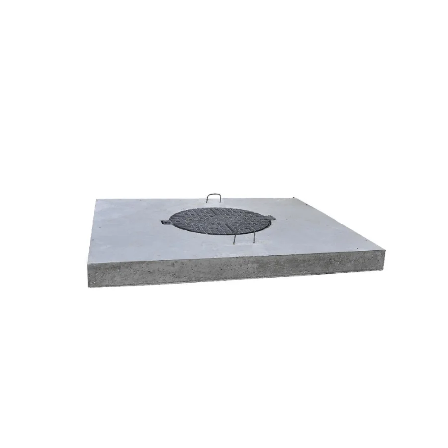 Capac cămin din beton cu ramă din fontă 120 x 120 x 10