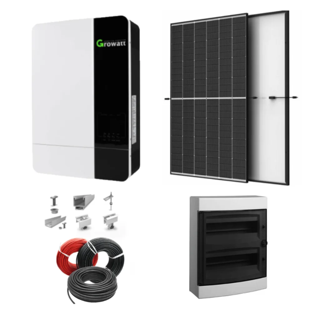KIT FOTOVOLTAIC 10 KWp MONOFAZAT OFF-GRID (Growat, Trina Vertex, K2 Systems)
