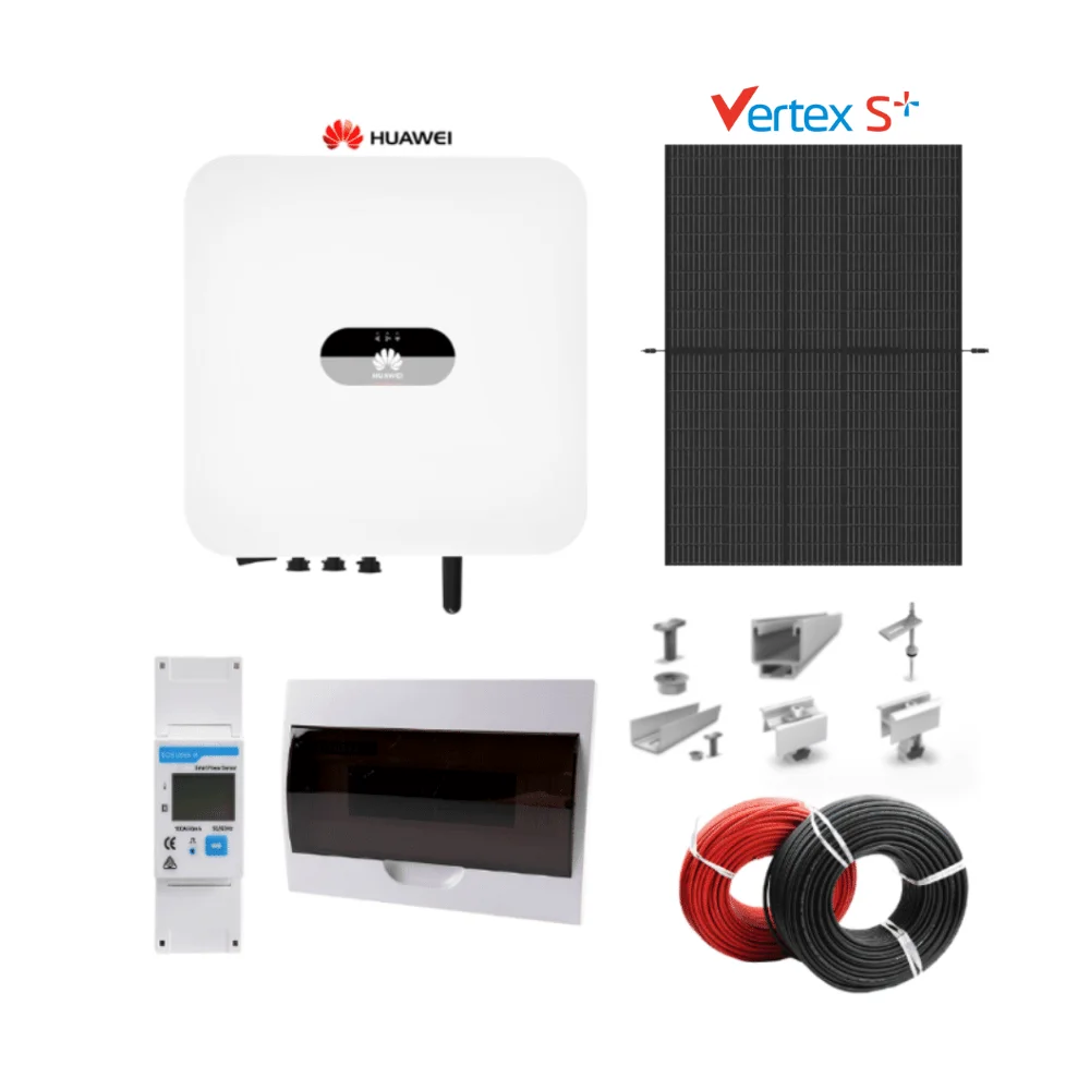 Vă prezentăm un kit de panouri fotovoltaice 5.00kw on grid monofazat ce include toate componentele unui sistem fotovoltaic de producere a energiei electrice de 5.00kw necesar pentru o locuință.