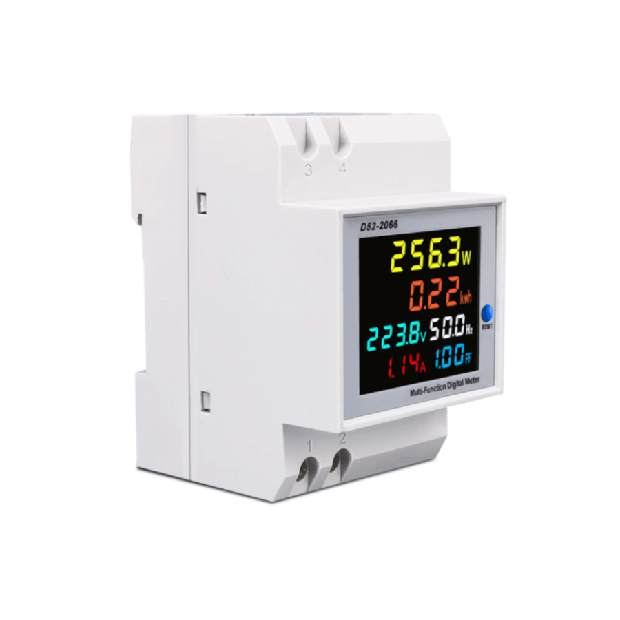 Contor monofazat de energie electrica, sina DIN, 6IN1 AC 40-300V 100A