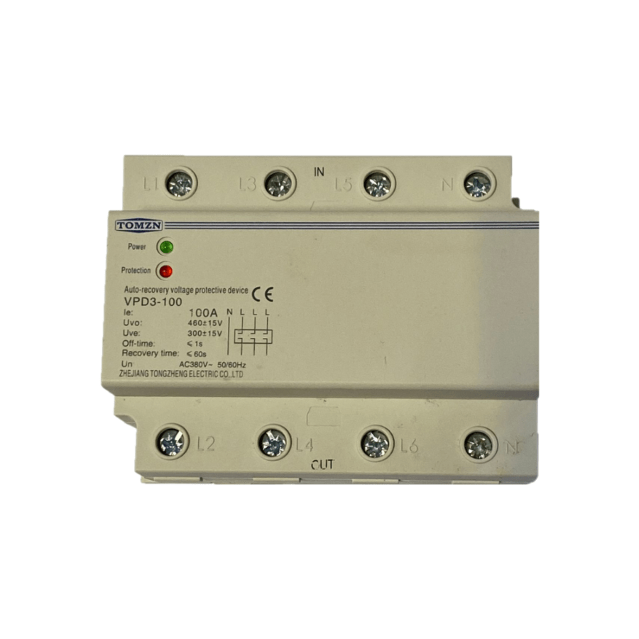 Releu monitorizare tensiune, protectie supratensiune trifazic 100A 380V