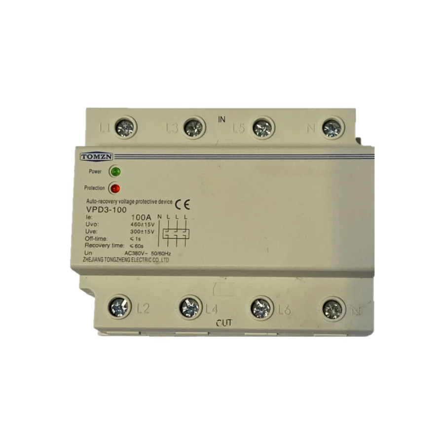 Releu monitorizare tensiune, protectie supratensiune trifazic 100A 380V