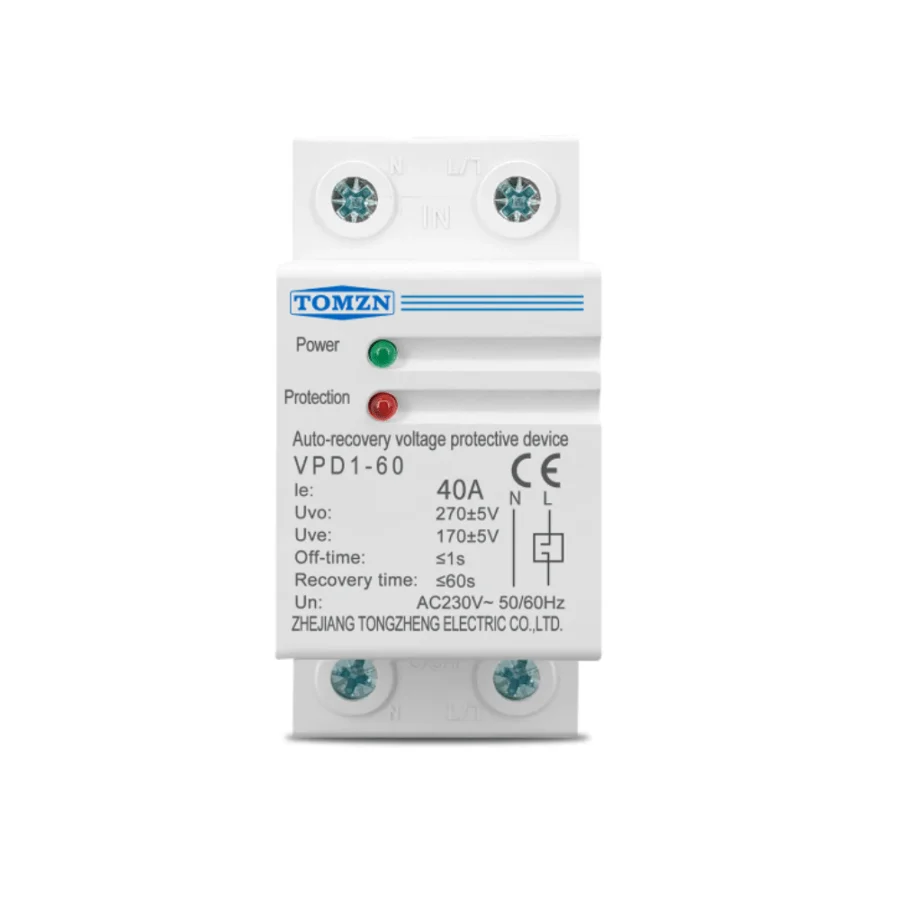 Releu monitorizare tensiune, protectie supratensiune de 40A 230V pentru șină DIN