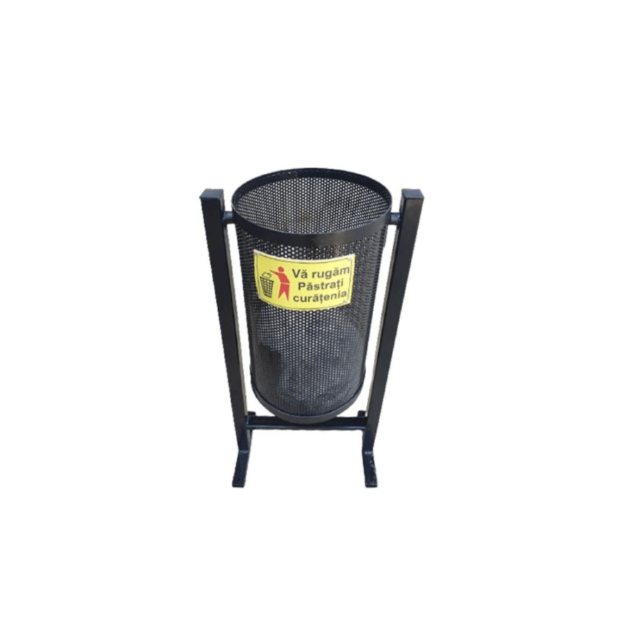 Cos de gunoi perforat din metal