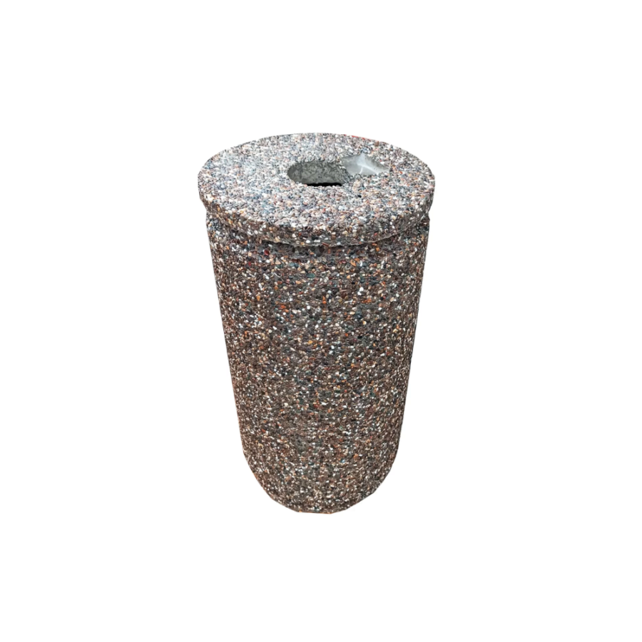 Coș de gunoi stradal din beton cu capac model 3