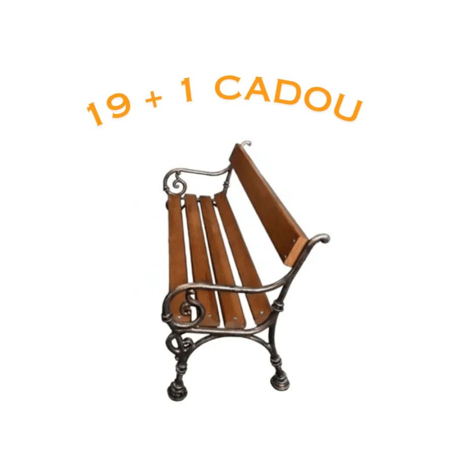 Ofertă Bancă Parc Model 19 - 19 buc + 1 Cadou 🎁