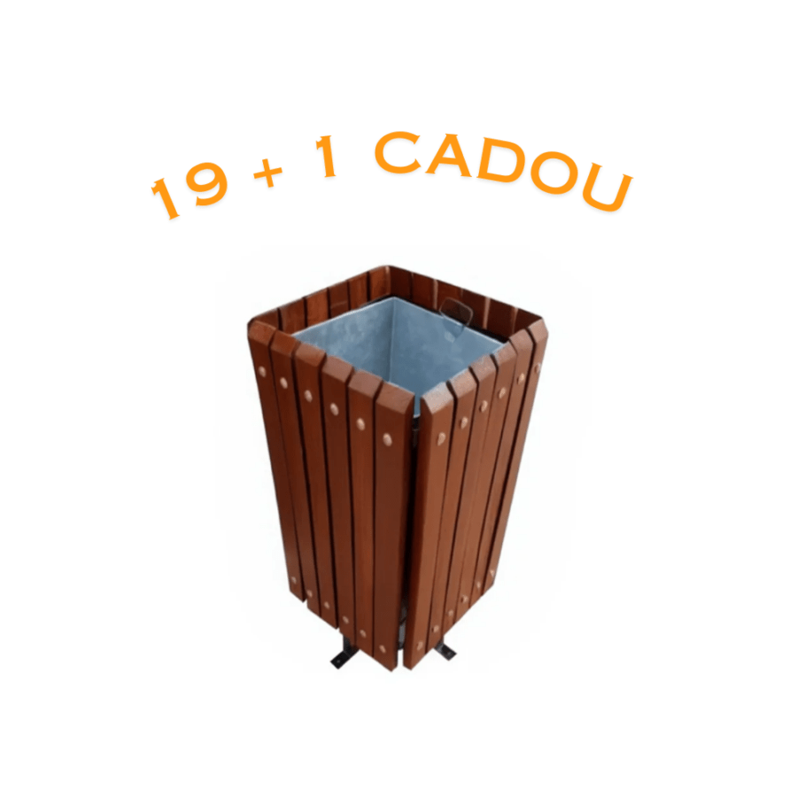 Ofertă Coș de gunoi stradal Model 7 - 19 buc + 1 Cadou 🎁