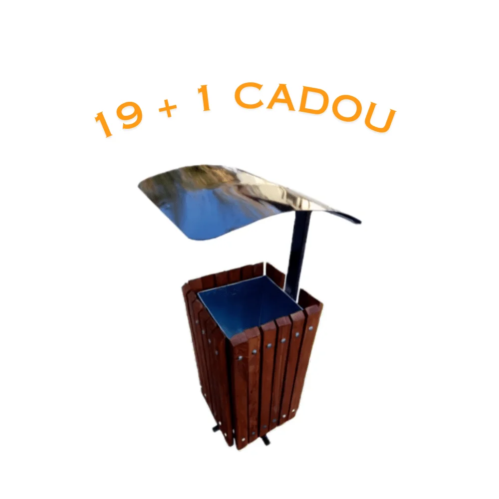 Ofertă Coș de gunoi stradal Model 13 - 19 buc + 1 Cadou 🎁