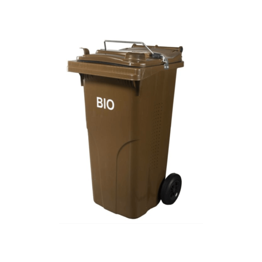 Pubelă de gunoi - 120L, Maro - Această pubelă de gunoi este soluția ideală pentru menținerea curățeniei și organizării în orice mediu.