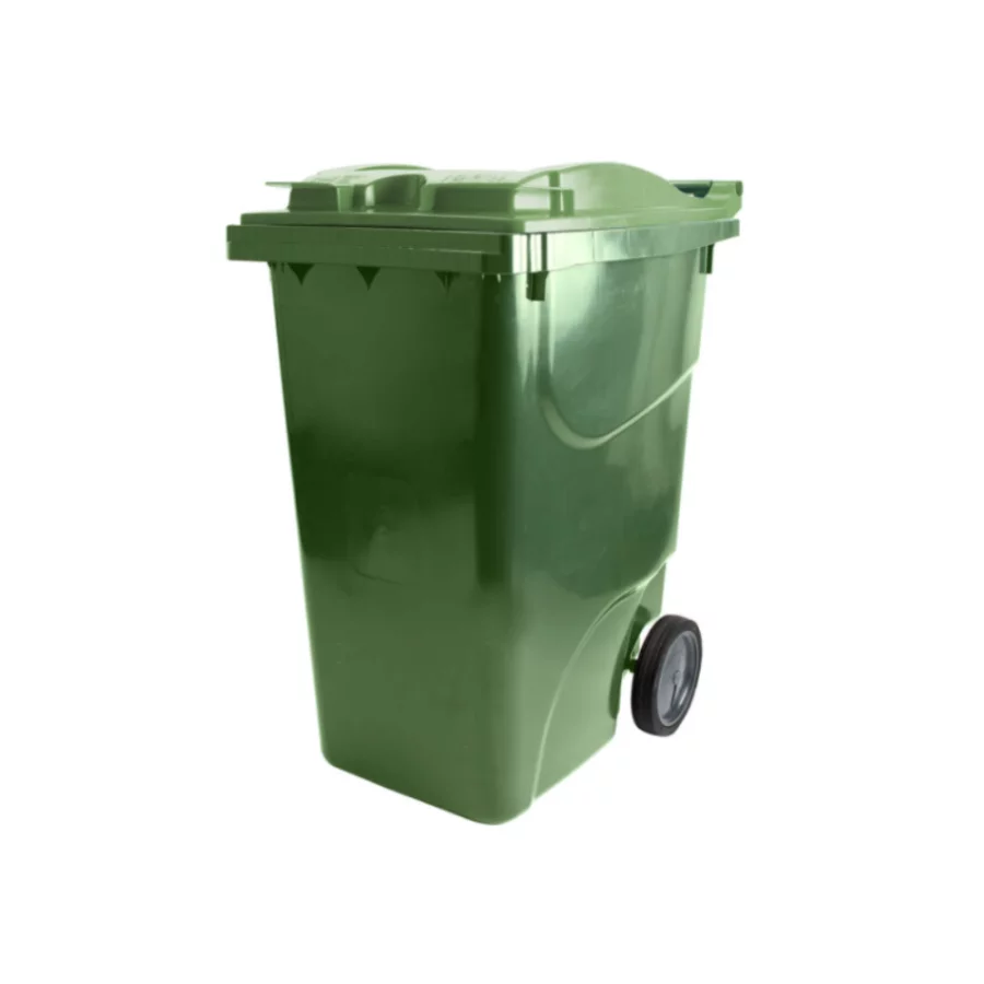 Pubelă de gunoi cu roți - 360L, verde