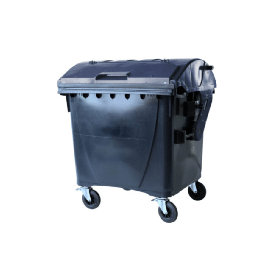 Container de gunoi din plastic - 1100L, gri închis
