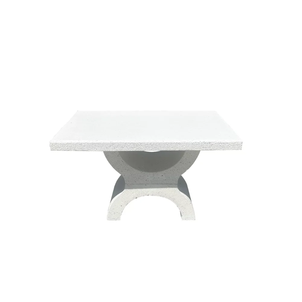 Masă din beton și marmură albă model 2