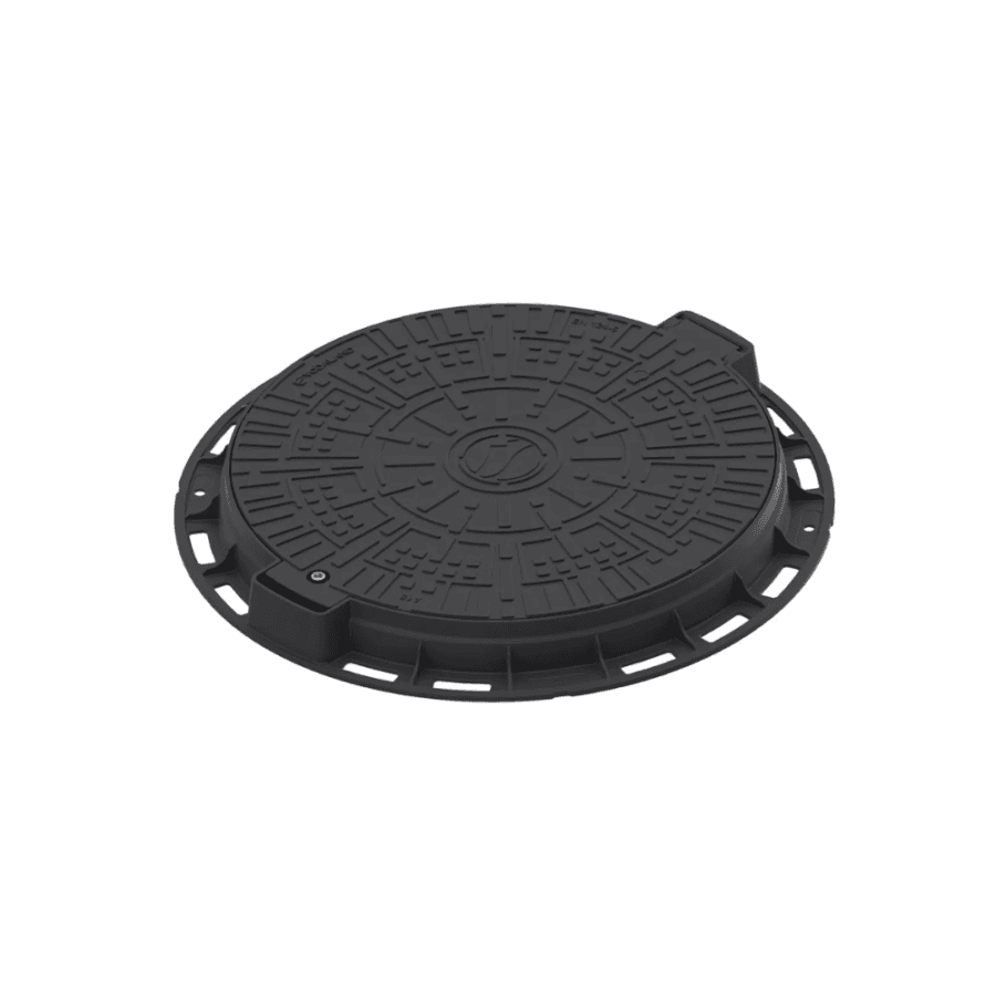 Capac PP URBAN Negru Rotund Necarosabil D.800 PL.600 Hext.80 cu Închizător