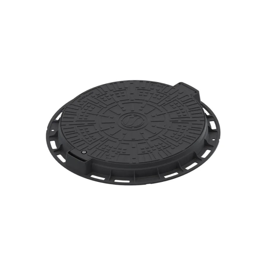 Capac PP URBAN Negru Rotund Necarosabil D.800 PL.600 Hext.80 cu Închizător