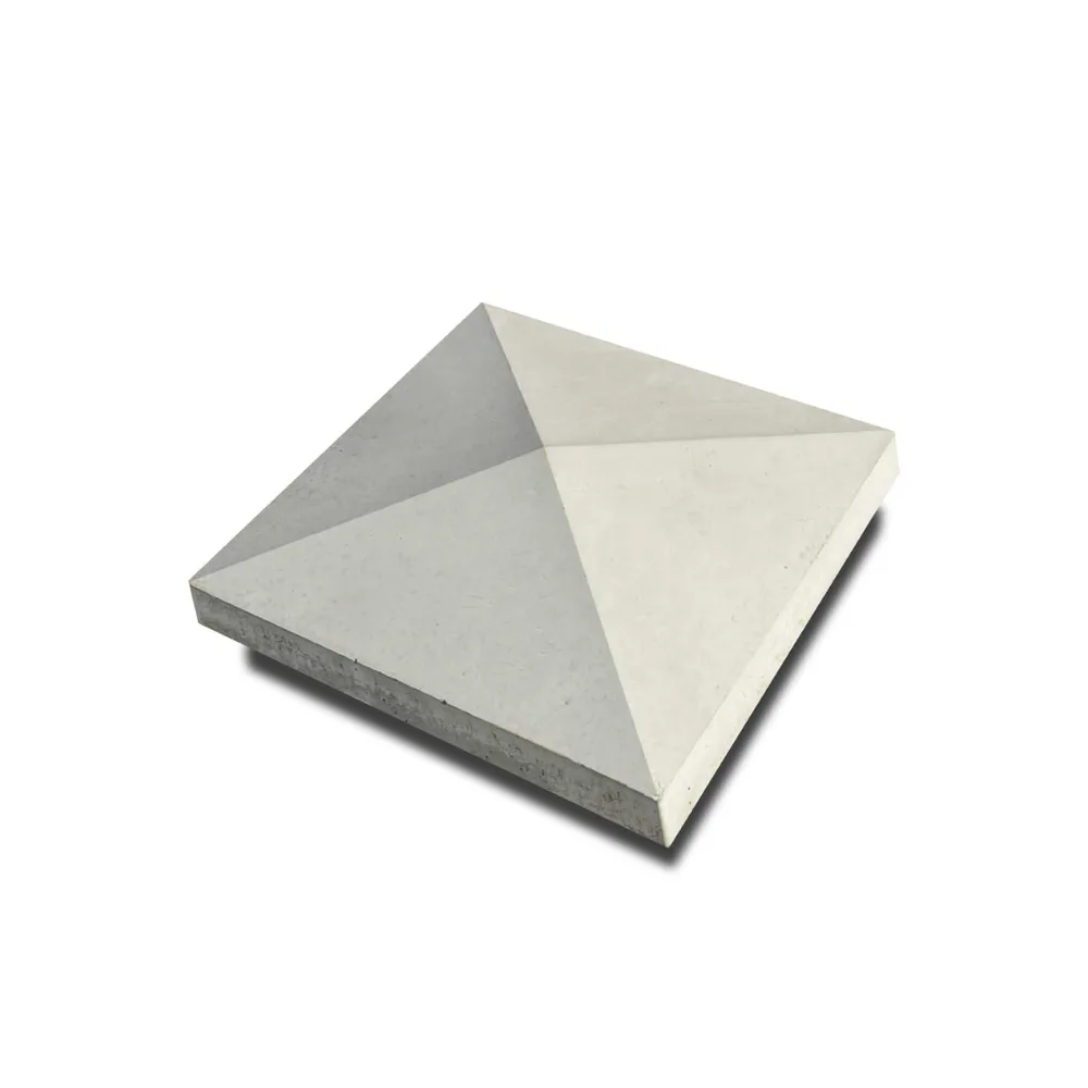 Capac Gard Stâlp 25x25x4cm Alb