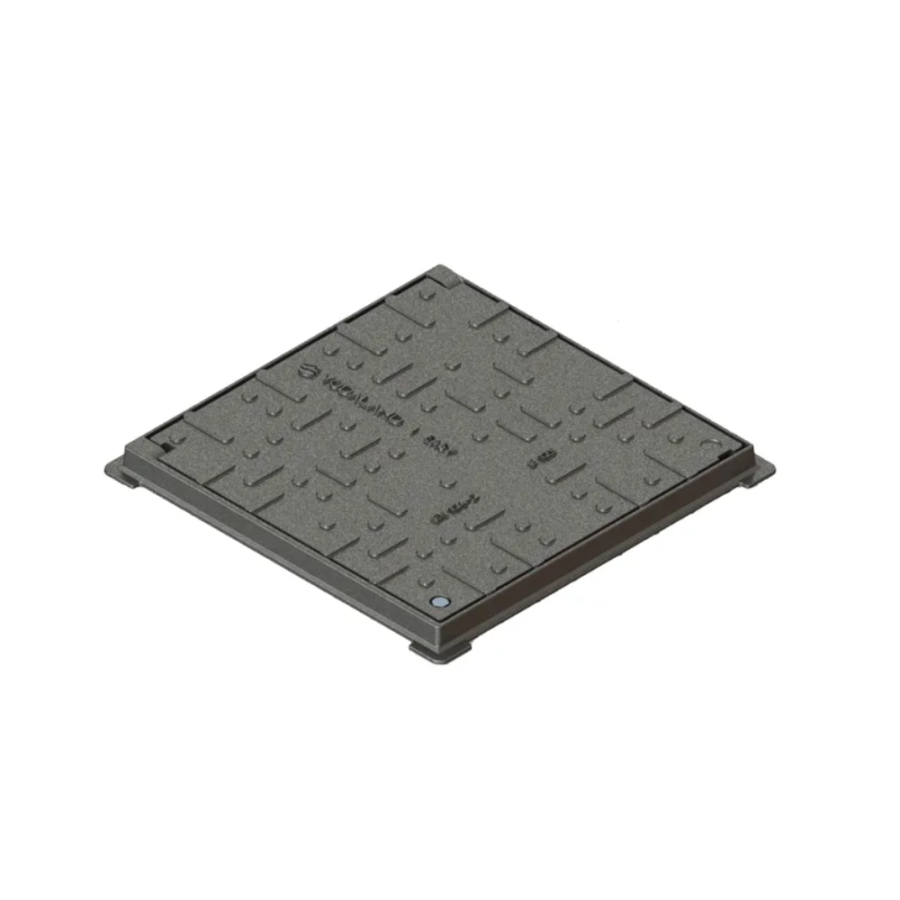 Capac Fontă Pătrat cu Ramă 520x520 Hext.37 PL.450x450 B125