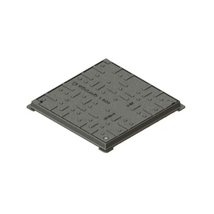 Capac Fontă Urban Pătrat cu Ramă 620x620 Hext.38 PL.550x550 B125