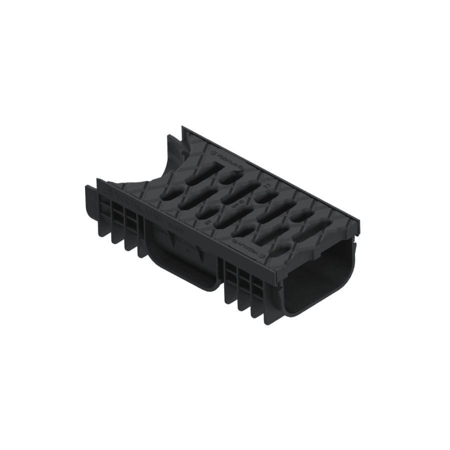 Modul R3 Rigolă PP EASY 2 Rotativă LN100 Hext.75 Grătar PP Negru A15 Ieșire 300x125x75
