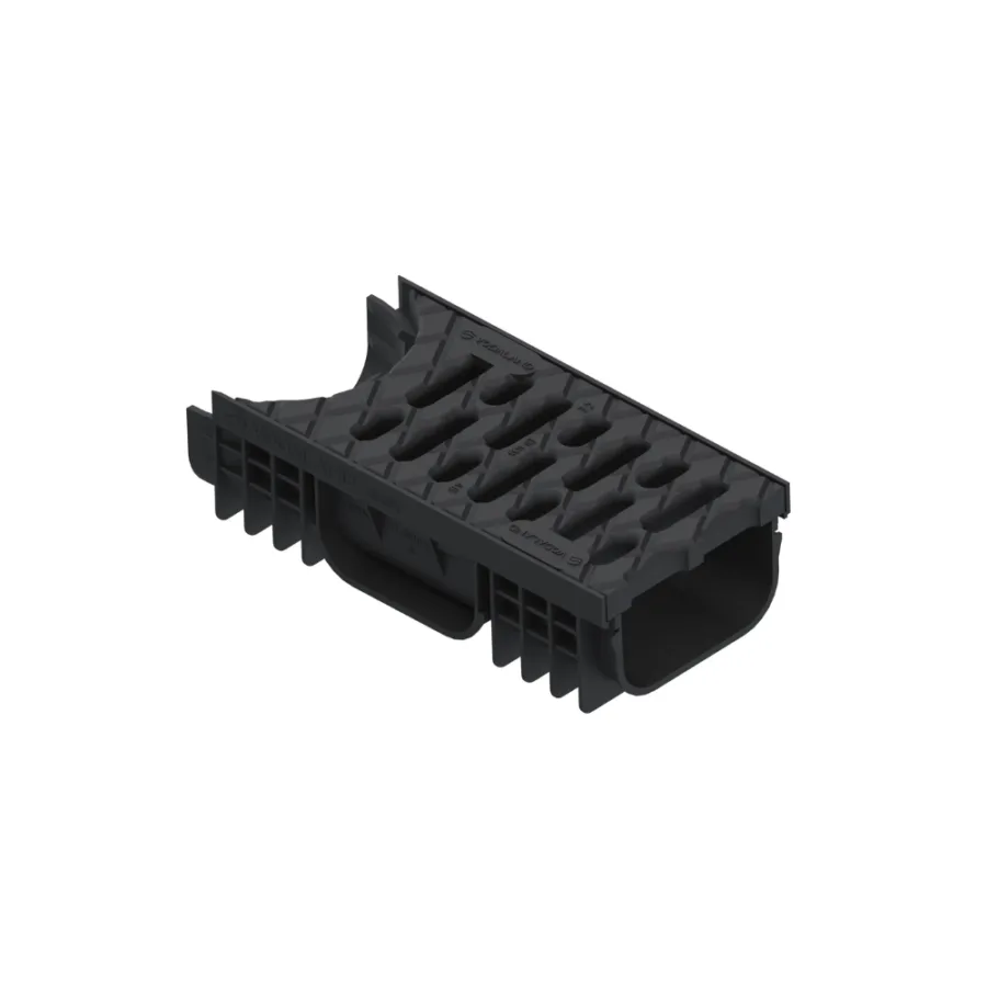 Modul R3 Rigolă PP EASY 2 Rotativă LN100 Hext.75 Grătar PP Negru A15 Ieșire 300x125x75