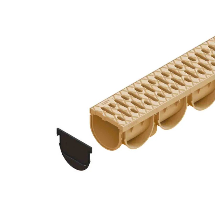 Kit Rigolă PP EASY 3 LN100 Hext.100 Grătar PP Nisip A15 1000x125x100