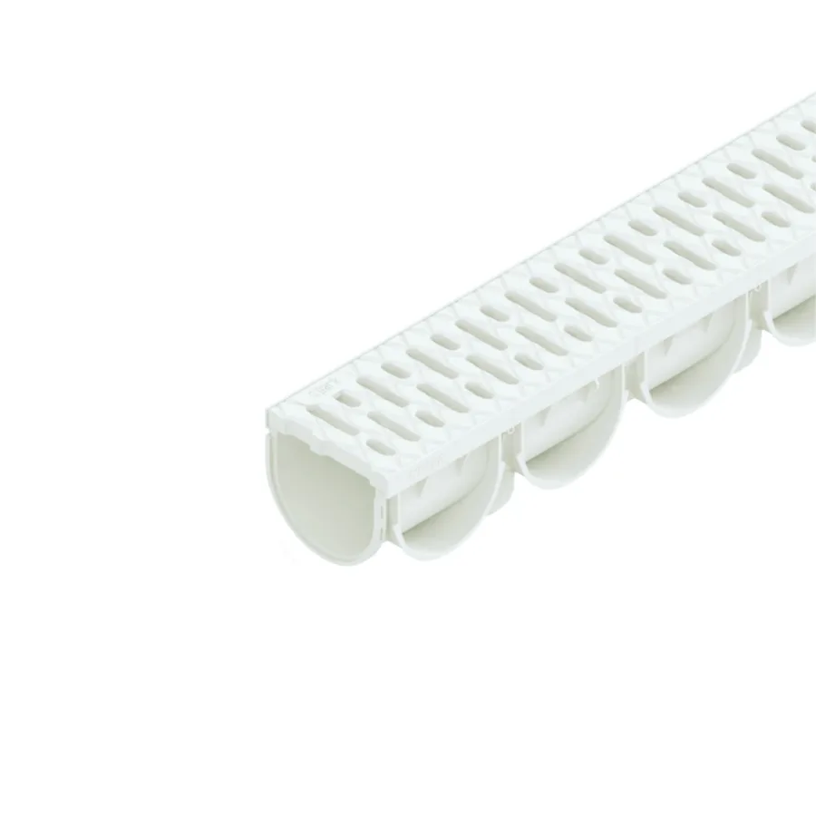 Kit Rigolă PP EASY 3 LN100 Hext.100 Grătar PP Alb A15 1000x125x100