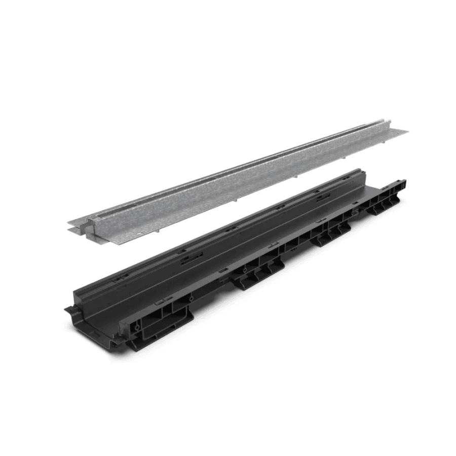 Kit Rigolă PP BASE LN100 Htot.75 Grătar OZ Tip Fanta T H25mm A15-C250 1000x156x75
