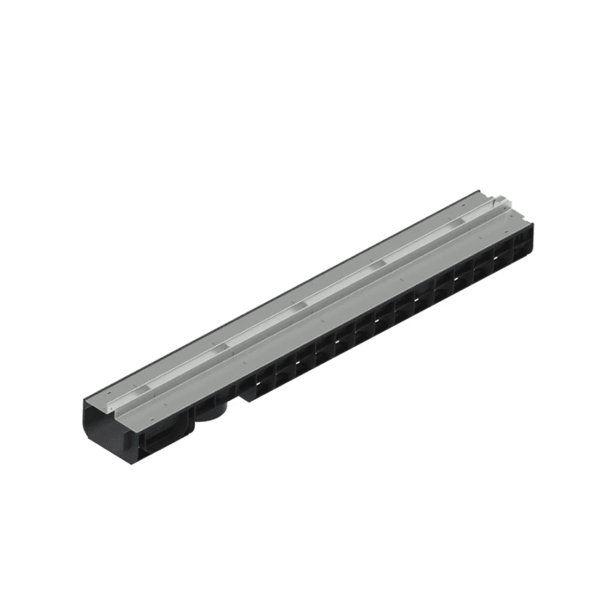 Kit Rigolă PP BASE LN100 Htot.105 Grătar OZ Tip Fanta T H25mm A15-C250 1000x145x105