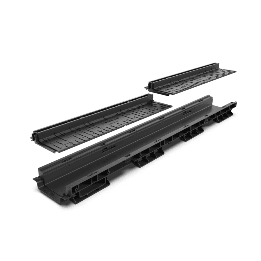 Kit Rigolă PP BASE LN100 Htot.85 cu Grătar Tip Fantă L H25 A15 1000x156x85