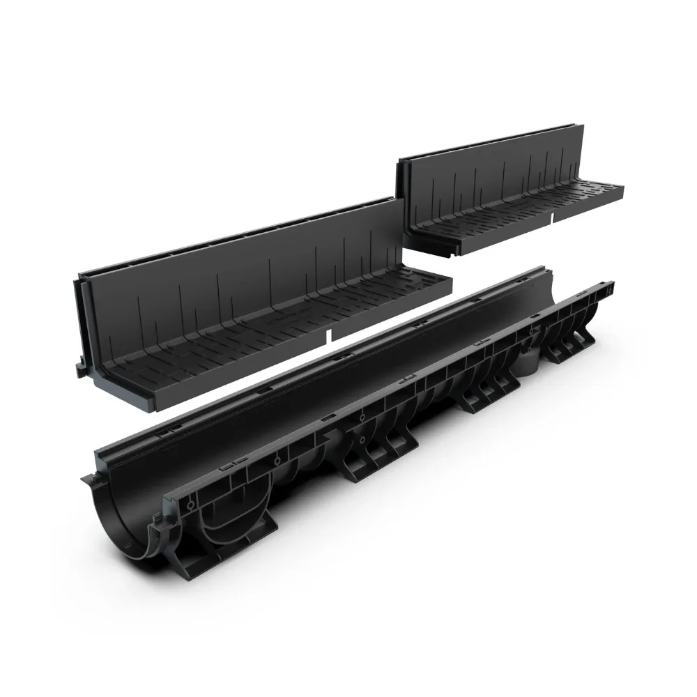 Kit Rigolă PP BASE LN100 Htot.125 cu Grătar PP Tip Fantă A15, 1000x156x125
