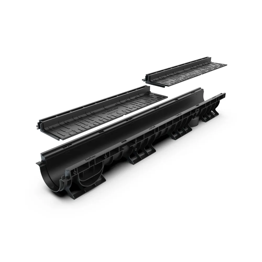 Kit Rigolă PP BASE LN100 Htot.145 mm cu Grătar Tip Fantă, Clasa A15, 1000x156x145 mm