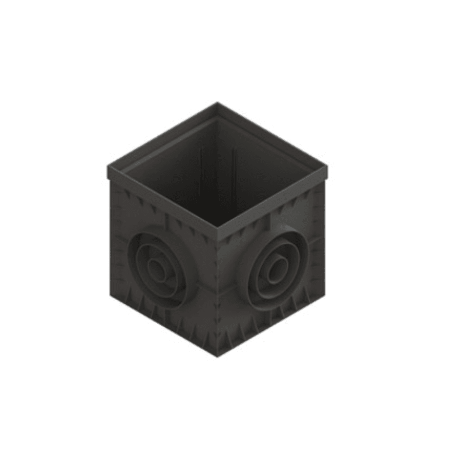 Cămin PP BASE Negru pătrăt A15-C250 300x300
