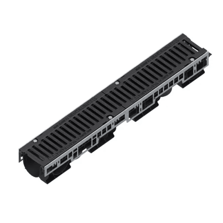 Kit Rigolă PP PRO LN100 Hext.135 cu Muchii OZ și Grătar din Fontă D400 1000x160x135