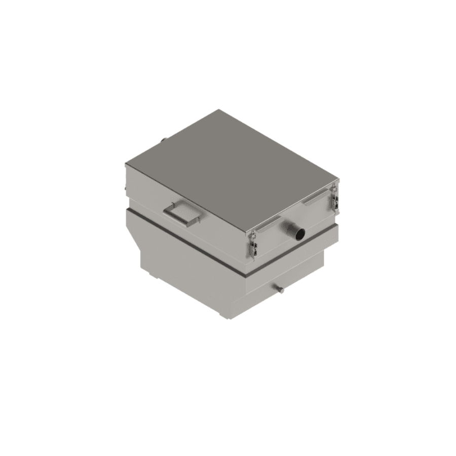 Separator de grăsimi INOX STAINLESS pătrat Dout.50 - Proiectat pentru a elimina grăsimile și uleiurile din apele uzate. Disponibil online!