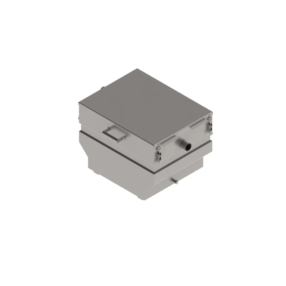 Separator de grăsimi INOX STAINLESS pătrat Dout.50 - Proiectat pentru a elimina grăsimile și uleiurile din apele uzate. Disponibil online!