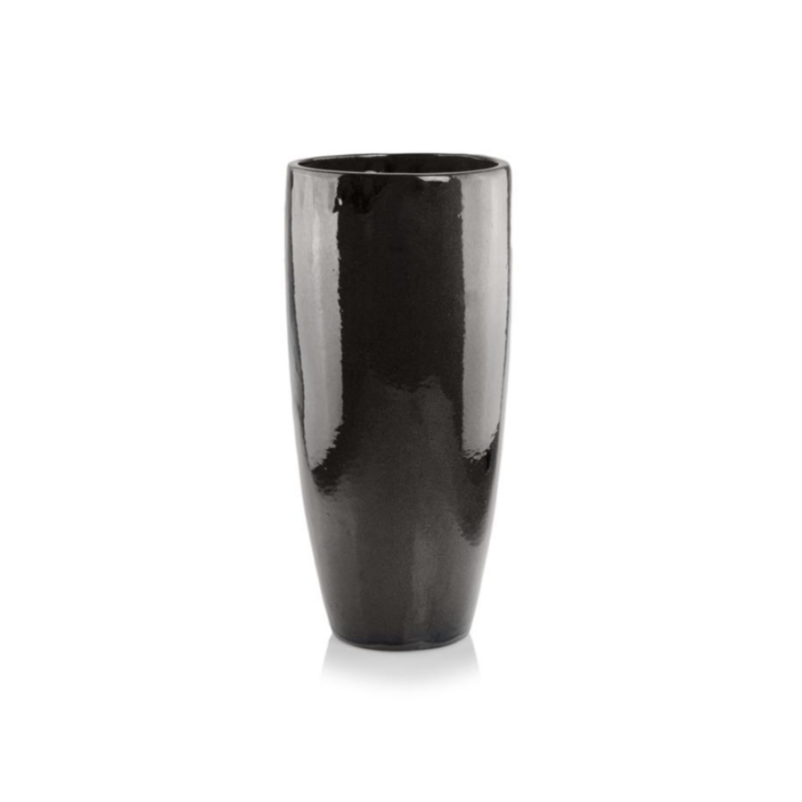 Ghiveci Ceramică Argilă Antracit (Ø 25cm x H50cm)