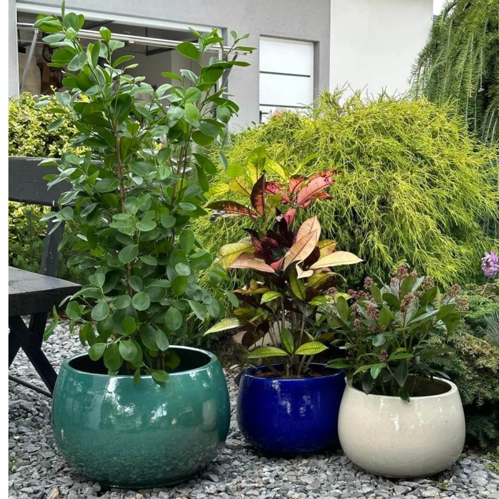 Ghiveci Ceramică Argilă Albastru (Ø 47cm x H 31cm)