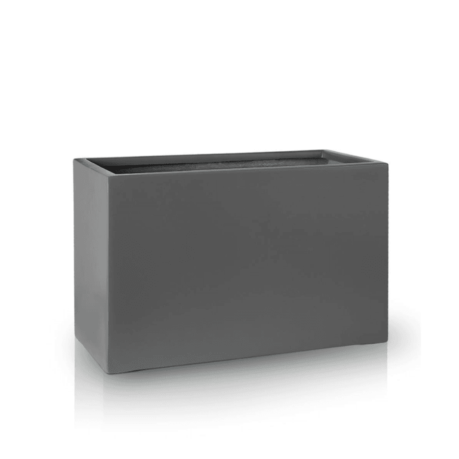 Jardiniera Flori Graphite Fibra de Sticlă ( ⌀80x38cm x H43 cm) - alegerea perfectă pentru cei care doresc să aducă un plus de eleganță