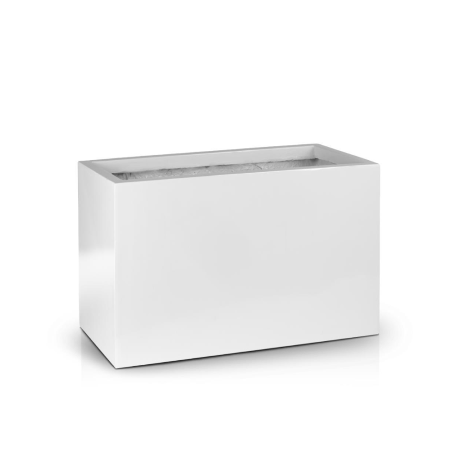 Jardiniera Alb, Fibră de Sticlă (Ø 80×38 cm / H 43 cm)