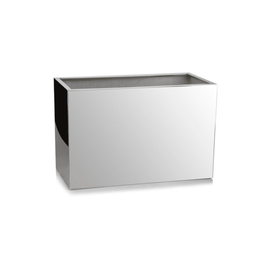 Ghiveci Sticlă și Oțel Inoxidabil pentru Exterior (⌀60x30 cm x H39 cm)