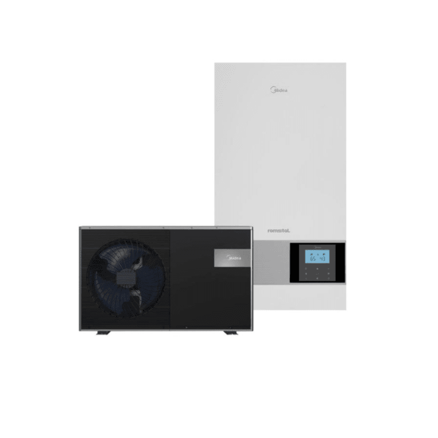 Pompă de căldură aer-apă split, EcoHeat 500, încălzire/răcire, 12 kW, 220V - Vision by Midea – Eficiență și Confort Termic pentru Orice Spațiu!