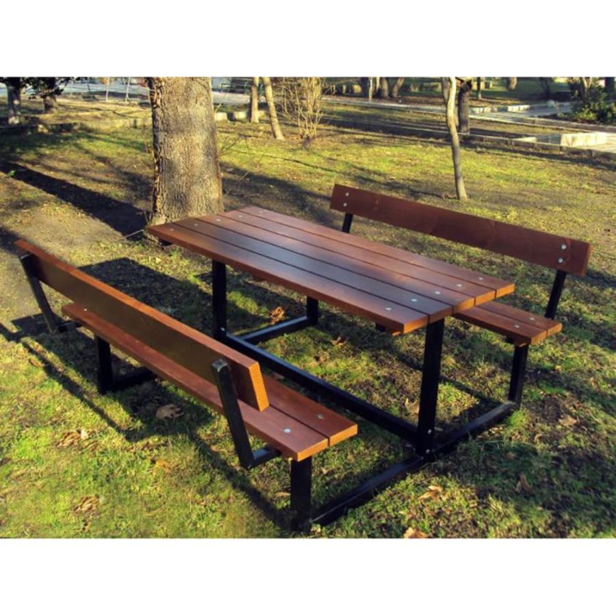 Set Masă și Bănci cu Spătar – 1,8 m