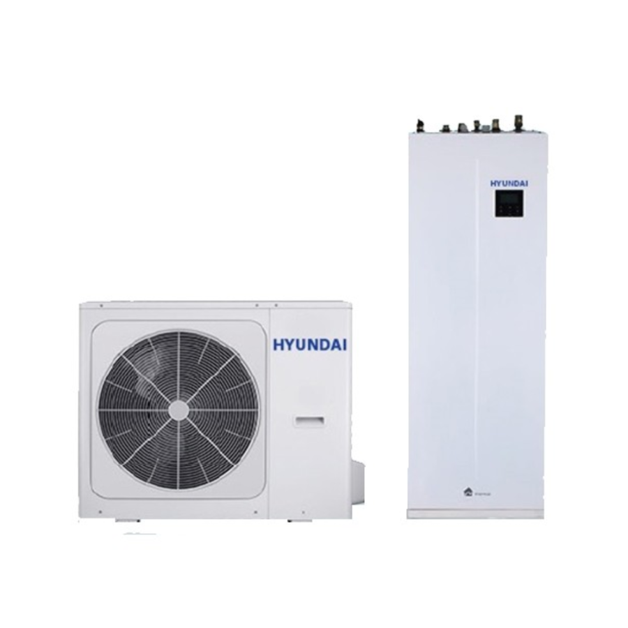 Pompă de căldură aer-apă Hyundai cu boiler incorporat 240 litri, 12 kW trifazată – eficiență A+++