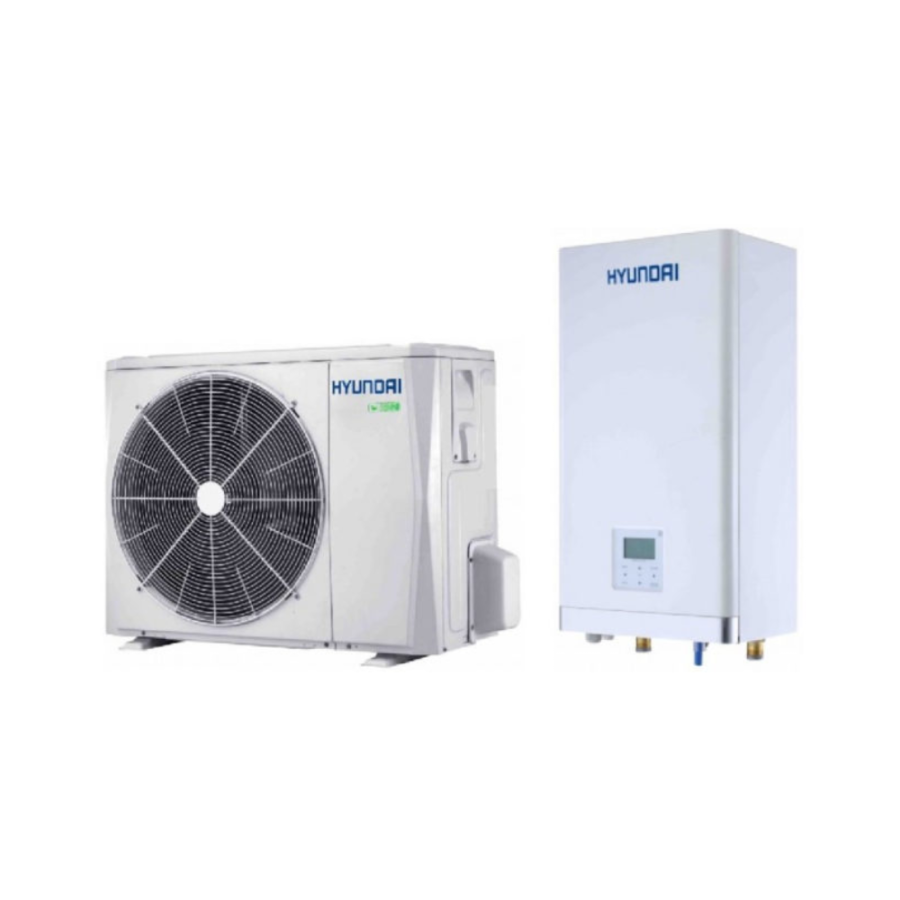 Pompă de căldură aer-apă split Hyundai, 10 kW, monofazată, cu booster electric 3 kW – Clasa A+++