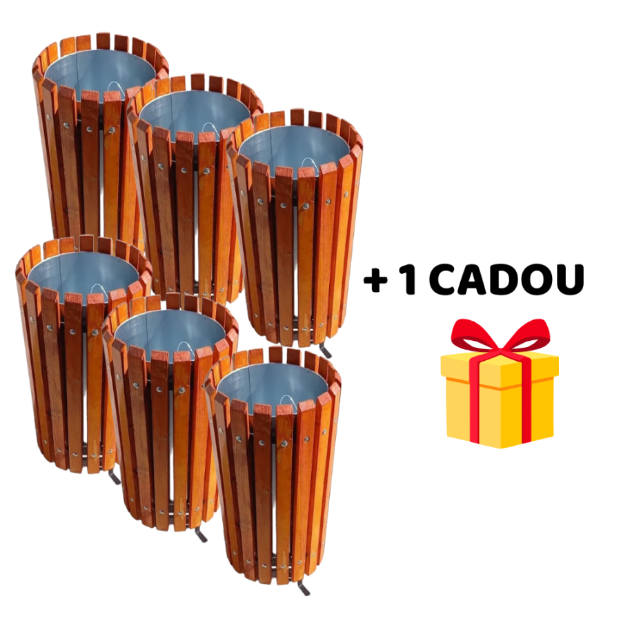 Ofertă Specială – Coș De Gunoi Stradal Model 17 - 6 bucăți + 1 cadou 🎁