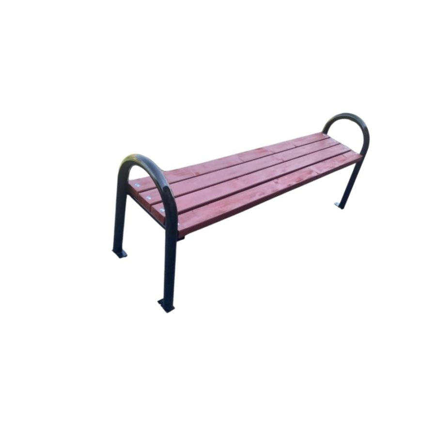 Bancă stradală fără spătar cu laterale arcuite 170 cm – Model 77