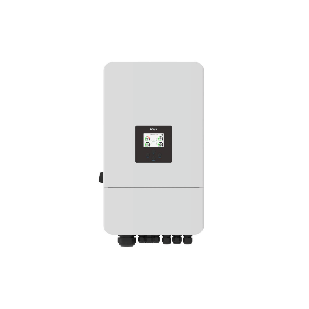 Invertor Deye Hibrid SUN-8K-SG05LP3-EU-SM2 de 8 kW, trifazat, pentru baterii Low Voltage, stocare energie, autoconsum și backup.